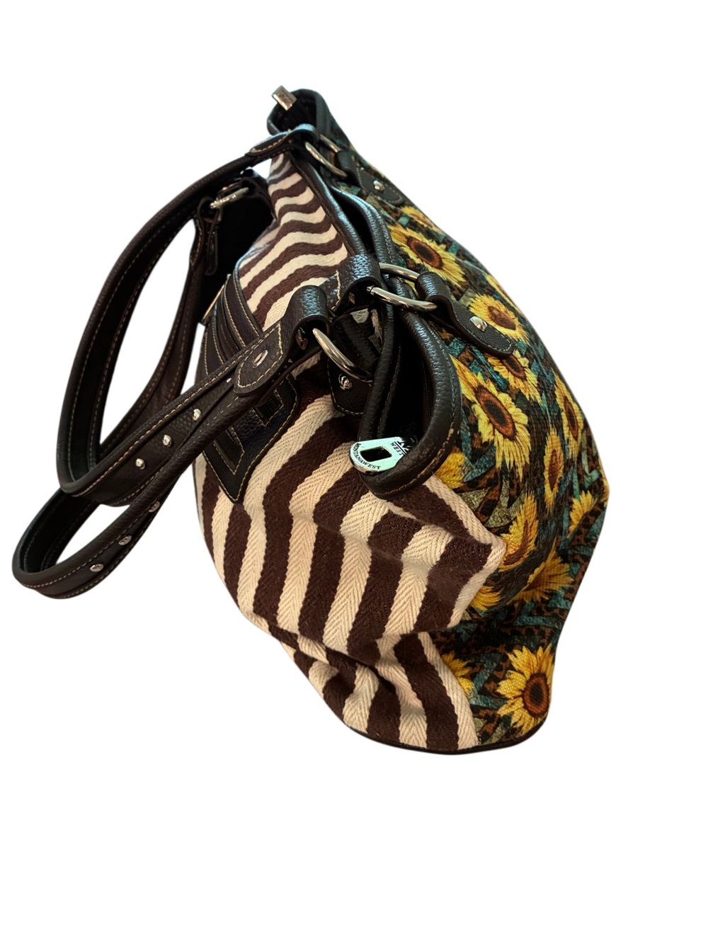 Montana West Brown Sunflower Pattern Shoulder Bag